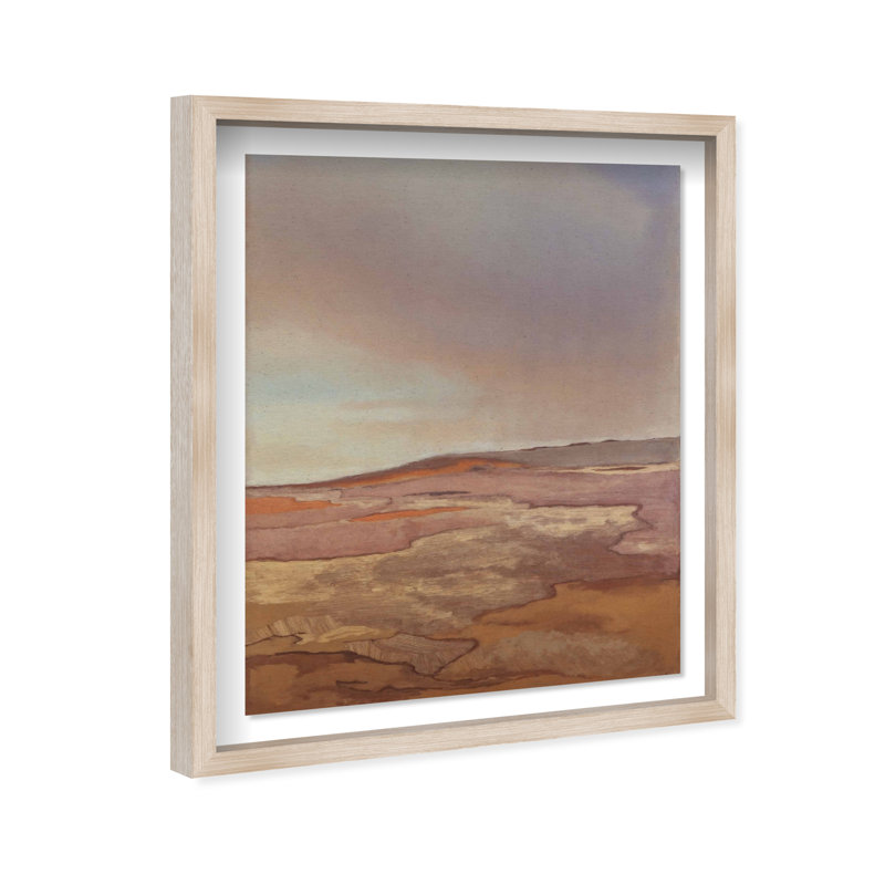 Collected View II Shadowbox Abstract Print by Oliver Gal, Black Frame, 16 x 20, 17.5"H x 21.5"W, Natural Oak Shadowbox