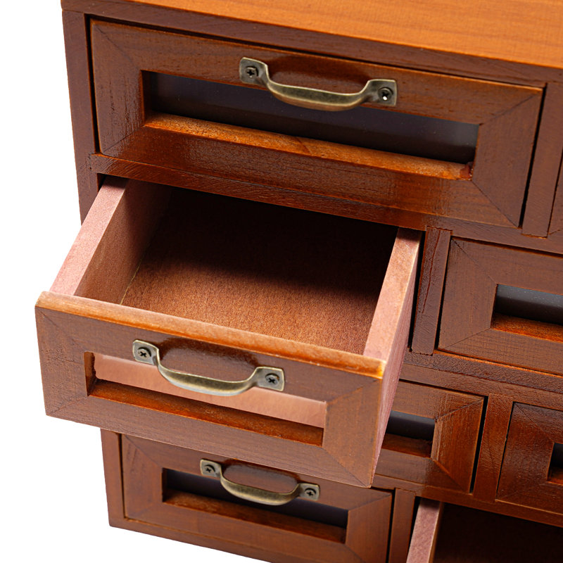 Wooden Storage Box Desktop Drawer Organizer