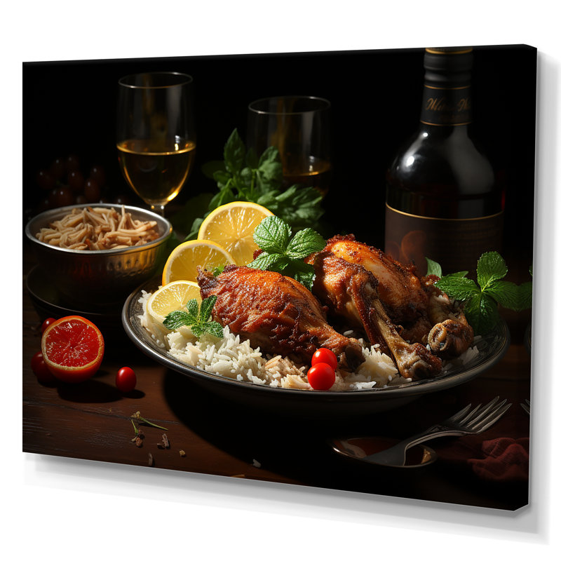 Aroma Cuban Food Impression II - impression, Toile tendue, H 30 po x l 40 po x P 1,5 po