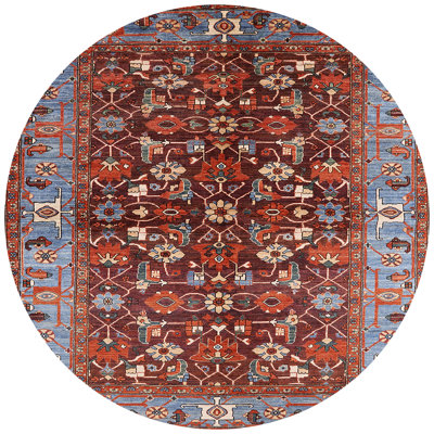 Tapis oriental rouge et bleu