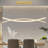 1M Gold Modern Fishbone LED Pendant Light Adjustable Height & Colour Temperature-108742021-108742024