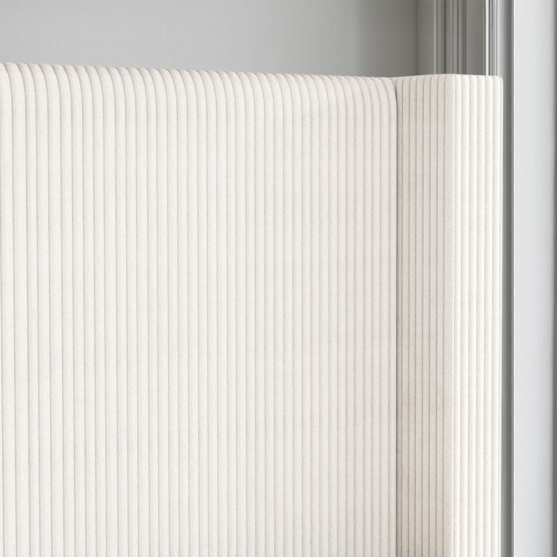 Lit tapissier Crofford, Très grand, White