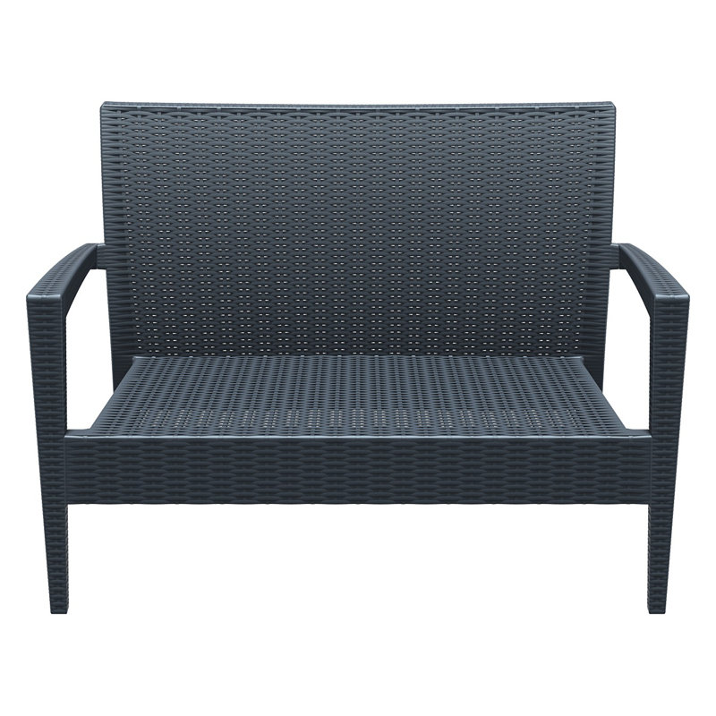 Kassiopeia 50'' Wide Loveseat with Sunbrella® Cushions, Dark Gray