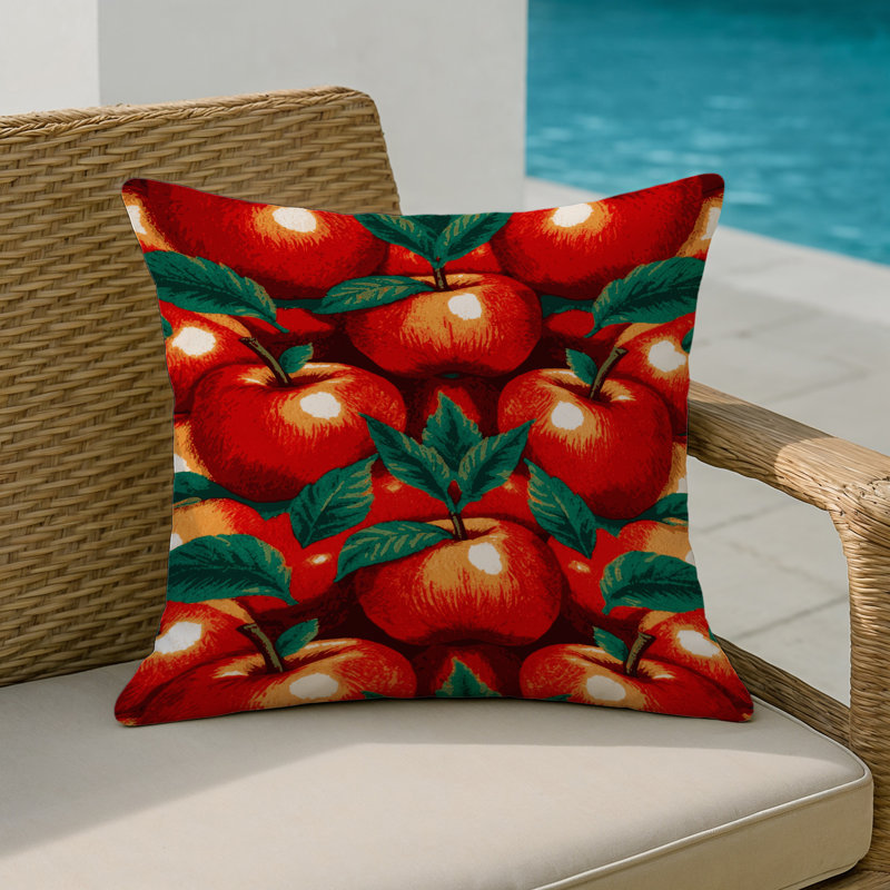 Indoor and Outdoor Throw Pillow, Square 16", Tahitian Apple
