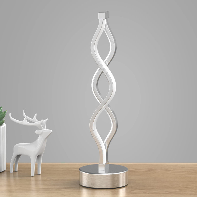 Lampe fantaisie en métal Nicolaus, Argent