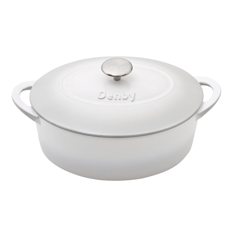 Denby 4.2L / 28cm Cast Iron Oval Casserole, White