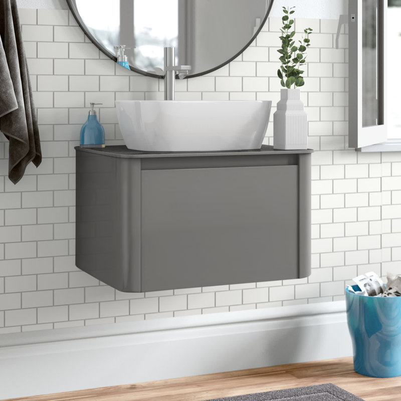650cm Single Bathroom Vanity Base Only in White, Light Grey, Grey