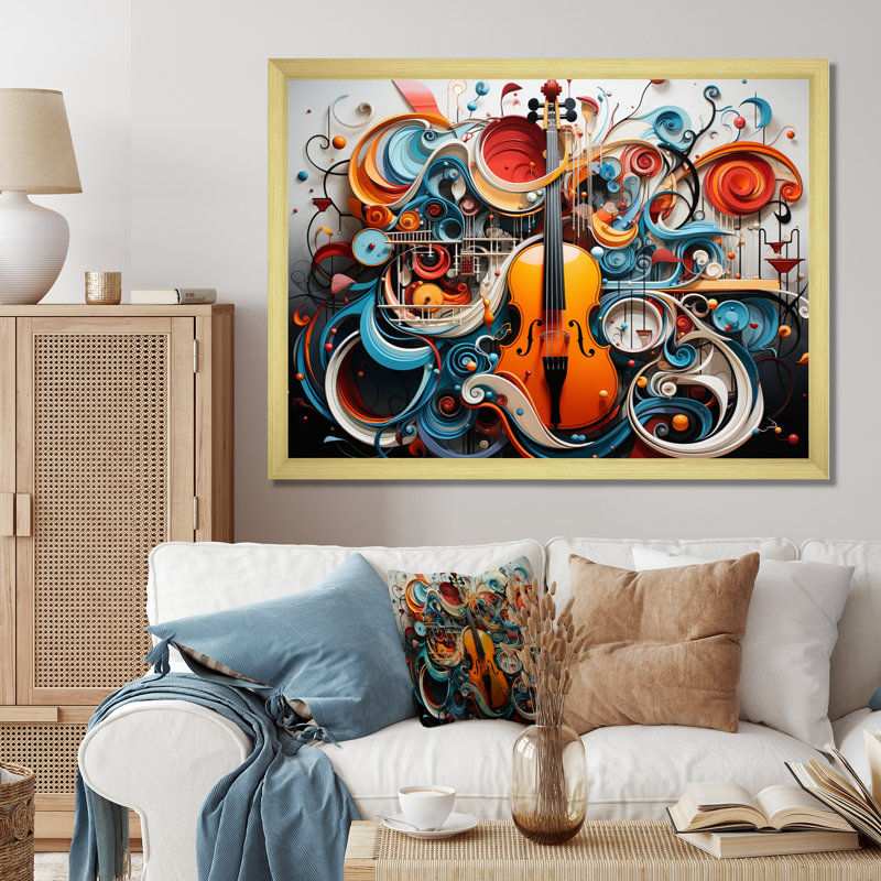 «Malisia Colorful surreal symphony II», reproduction sur toile, Toile tendue, H 24 po x l 32 po x P 1 po