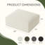 Pouf de compression de 31 po en velours côtelé rectangulaire avec repose-pieds et module modulaire pour canapé modulaire-129996508