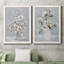 Magnolia Romance - Ensemble de 2 peintures sur toile encadrées-1128462291-1128462299
