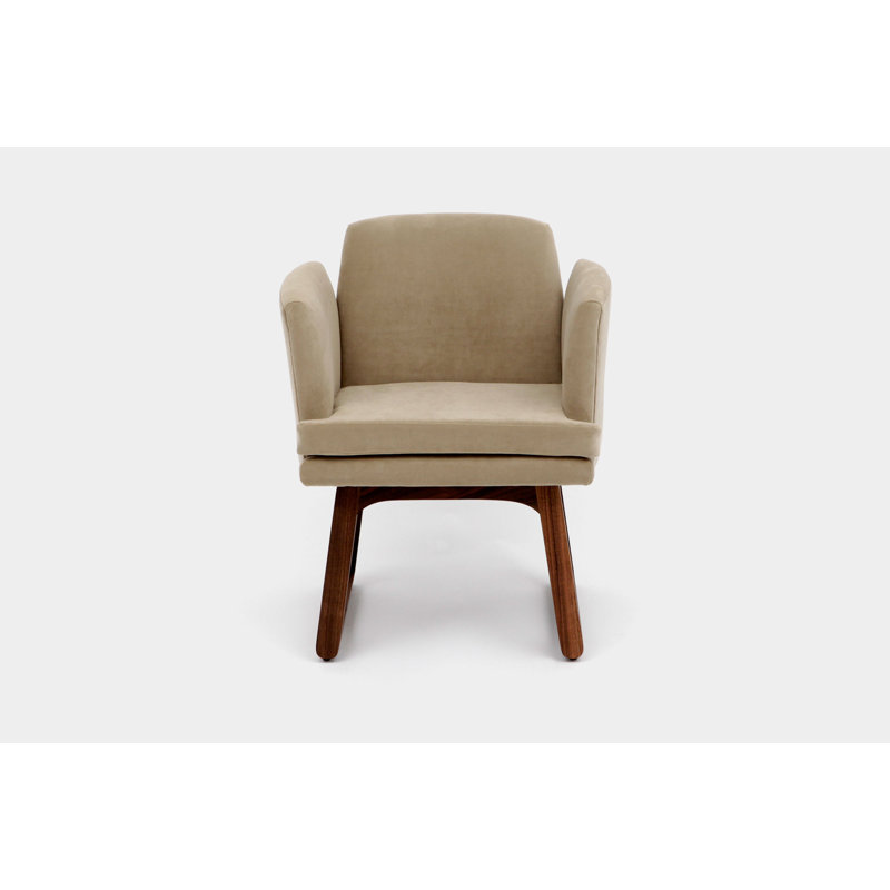 Allison Upholstered Arm Chair, Taupe