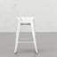 Tabouret de 24 po de hauteur comptoir en métal de 24 po - blanc vieilli, dossier incurvé pour le confort, repose-pieds, 2 tabourets croisés de conception stable, 24 po, structure de cuisine