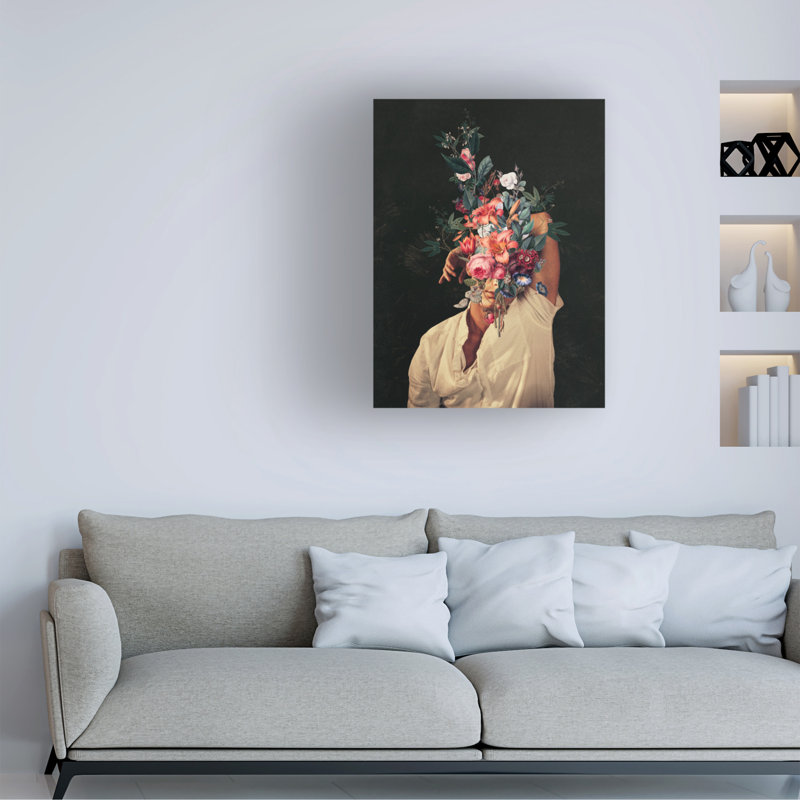 Œuvre sur toile, Frank Moth Roses, H 24 po x l 18 po