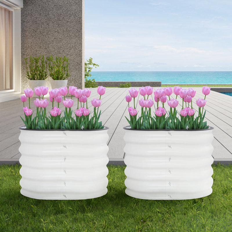2PCS Metal Raised Garden Bed Planter Box