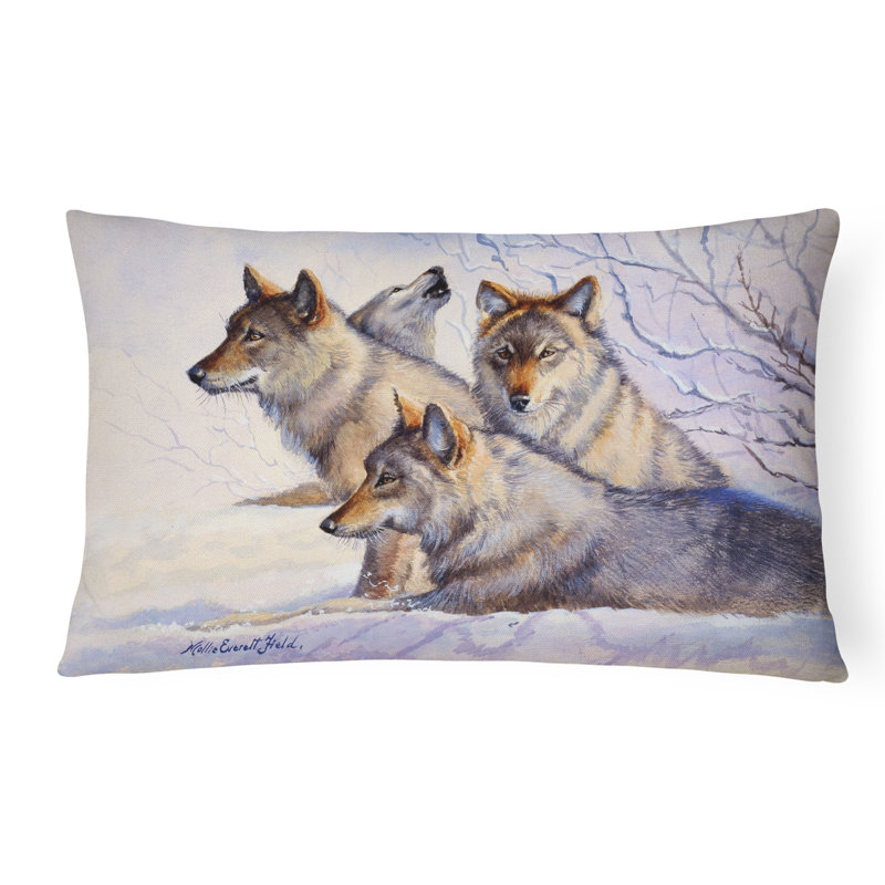 Coussin décoratif intérieur / extérieur Scheinman Wolves par Mollie Field