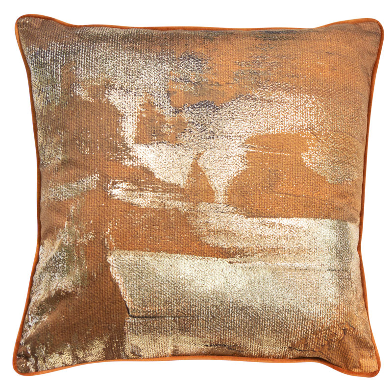 Copperwind Abstract Square Cushion