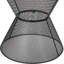 Table d'appoint - Ajoutez du charme à votre espace extérieur, fer, noir mat, filet Breezy, 17,84 po X 17,74 po en maille noire, silhouette arrondie et profondeur, largeur, hauteur
