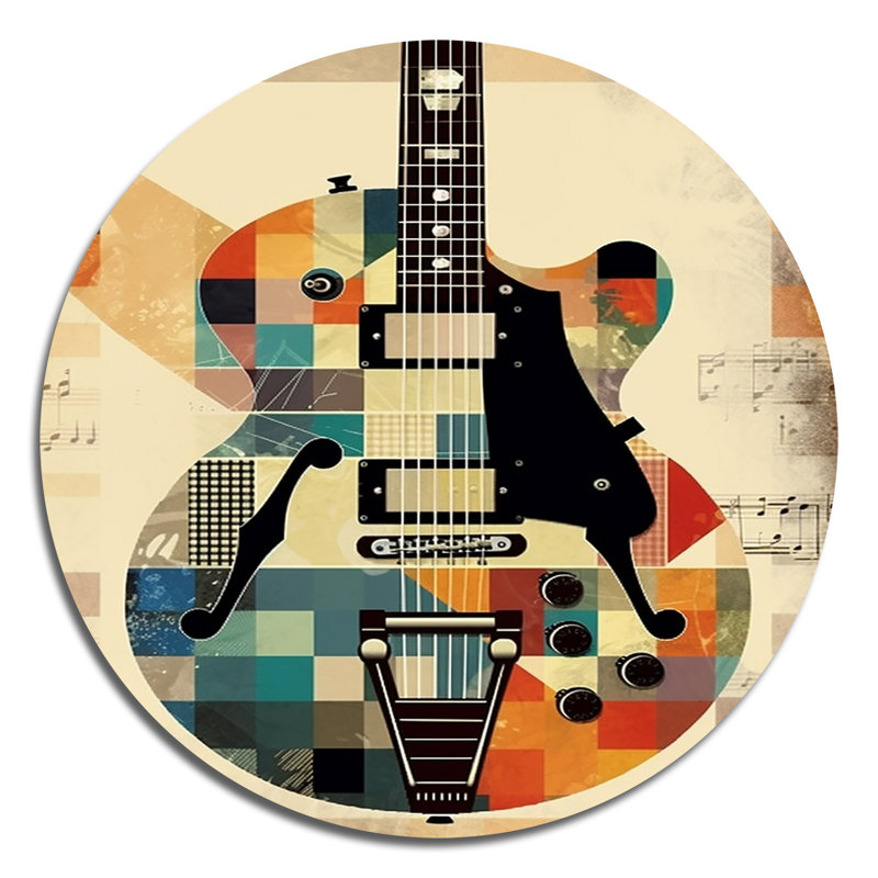 Guitare cubisme, H 23 po x l 23 po x P 1 po