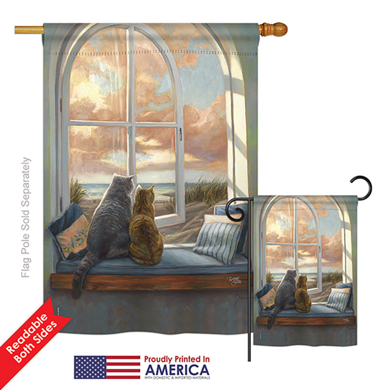 Grovebury Double Sided 40'' H x 28'' W Polyester Flag Set