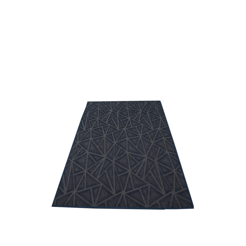 Tapis bleu marine Bowermaster, Demi-cercle 54 po x 108 po