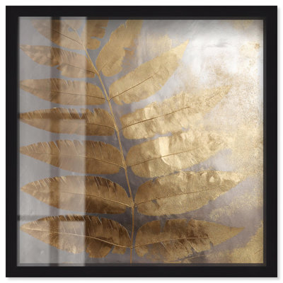 «Golden Canopy (II) Shadowbox Print Elegant Nature Art» par Art Remedy