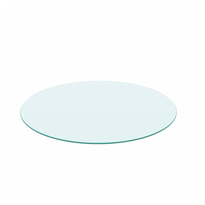Protecteur de table rond en verre trempé 20 po - Remplacement transparent de 1/4 po d'épaisseur pour les tables basses, de patio et de salle à manger