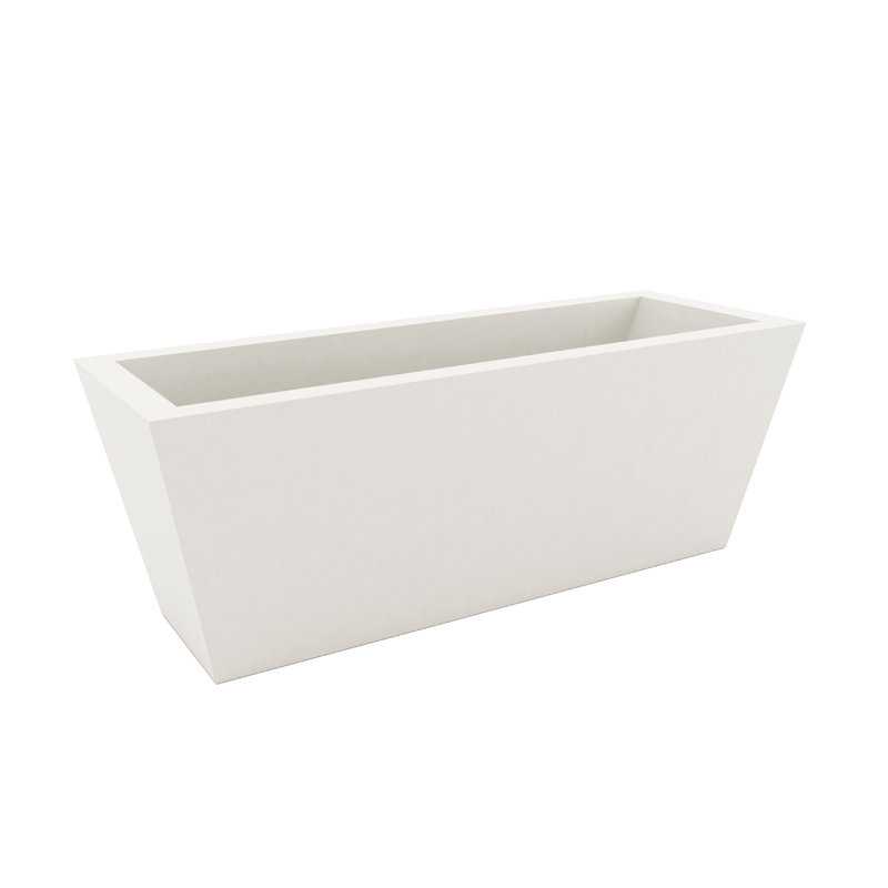Conic Matt Polyethylene Planter Box, Ice, 19.75" H x 47.25" W x 19.75" D, Yes