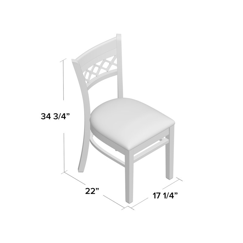 19'' H Upholstered Beech Side Chair, Dark Walnut