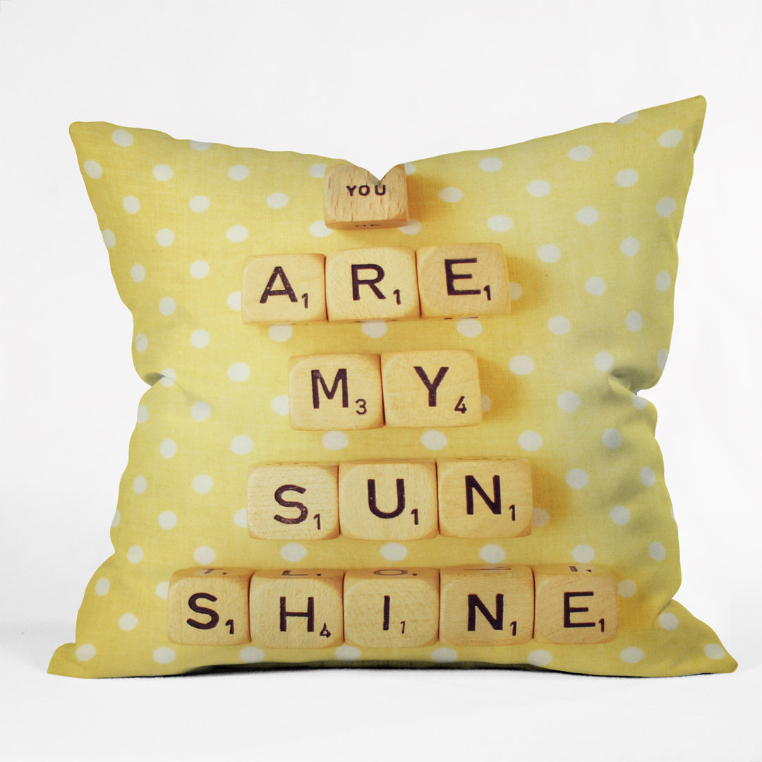 Happee Monkee Tiles You Are My Sunshine Pillow Deny Designs 