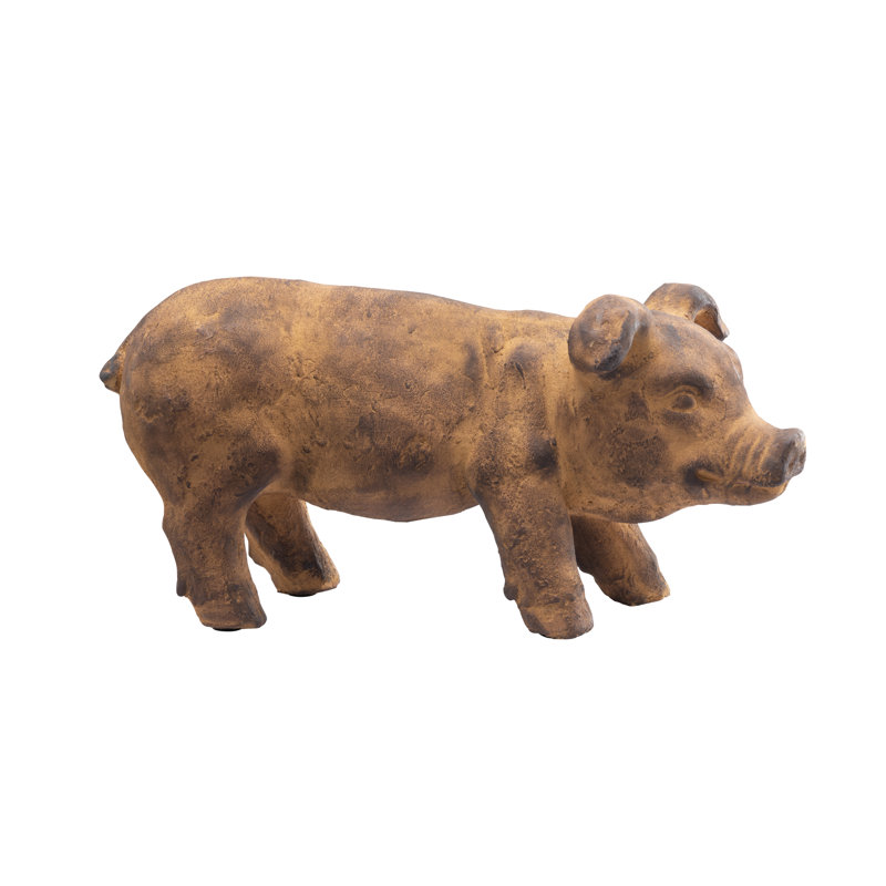 Sculpture de pétunia cochon brun