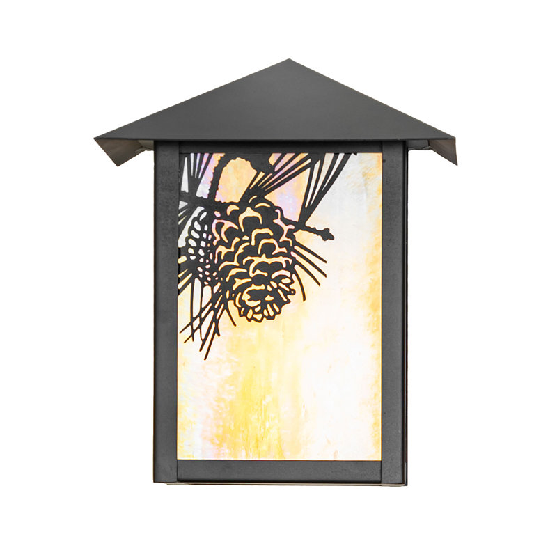 6.5" Wide Seneca Winter Pine Wall Sconce