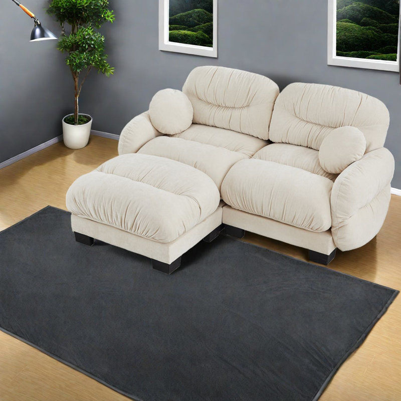 Compression Cozy Chenille Sectionals, Modern L Shape Ottoman For Home