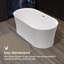 Baignoire de trempage autoportante en acrylique 59 po. X 31,5 po.