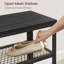 3-Tier Shoe Bench with Metal Mesh Shelves-884150672