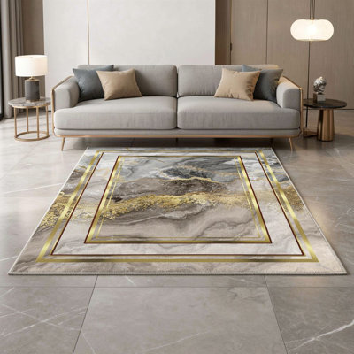 Tapis blanc / gris Aquilar