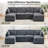 Sarang 6-Piece Modular Sofa Upholstered Sectional U Shaped Cloud Couch-1949629641