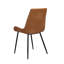 Chaise d'appoint rembourrée en brun