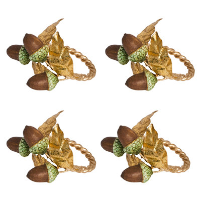 Forest Walk Acorn Napkin Ring - Multi