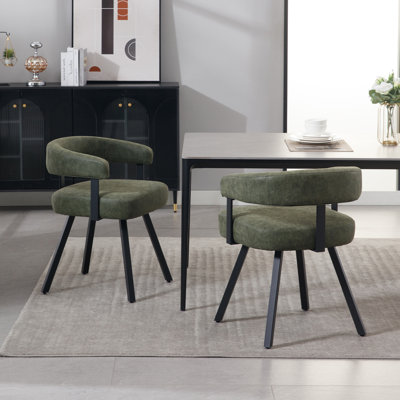 Chaise de salle à manger rembourrée en similicuir en polyuréthane
