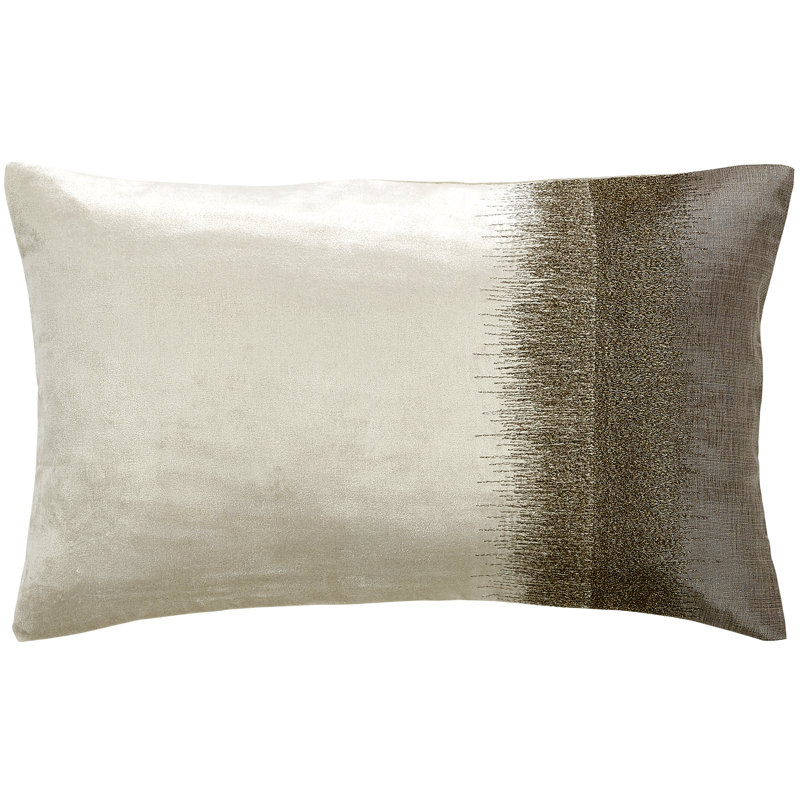 Housse de coussin en velours de coton et plumes