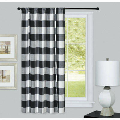 Erwyn Cotton Blend Room Darkening Curtains / Drapes Single Panel