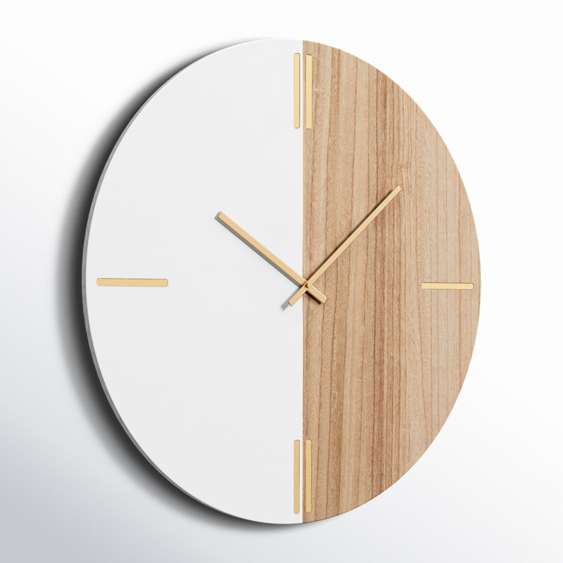 Horloge murale Tillie, Brun / blanc