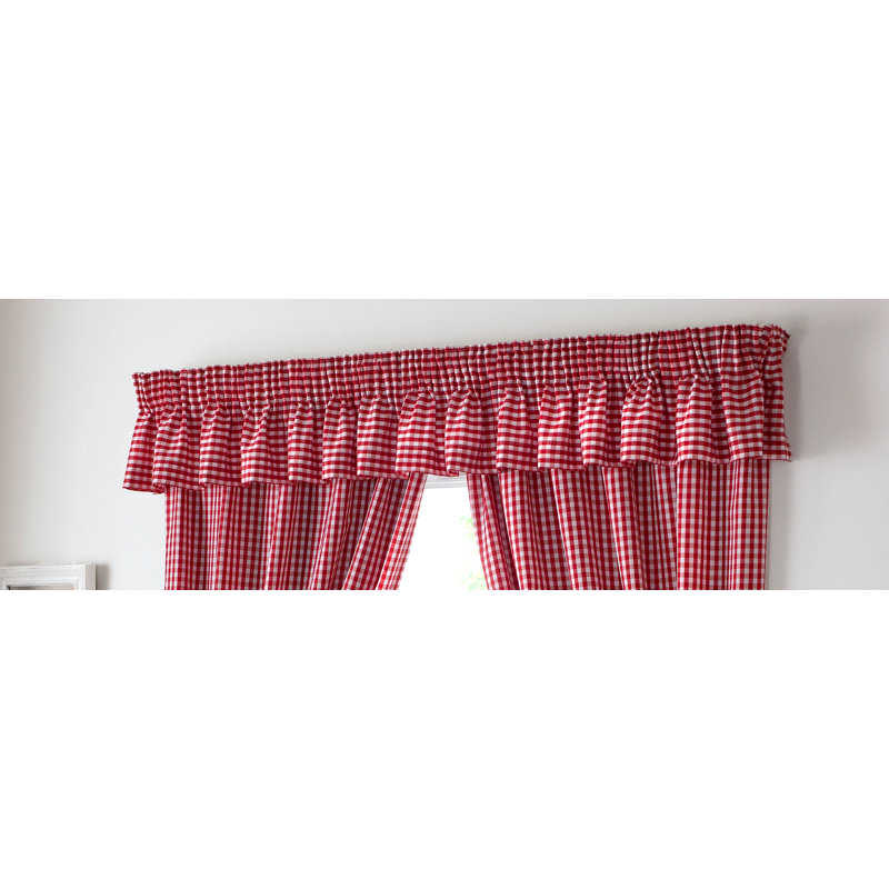 Rosas Curtain Pelmet, Red