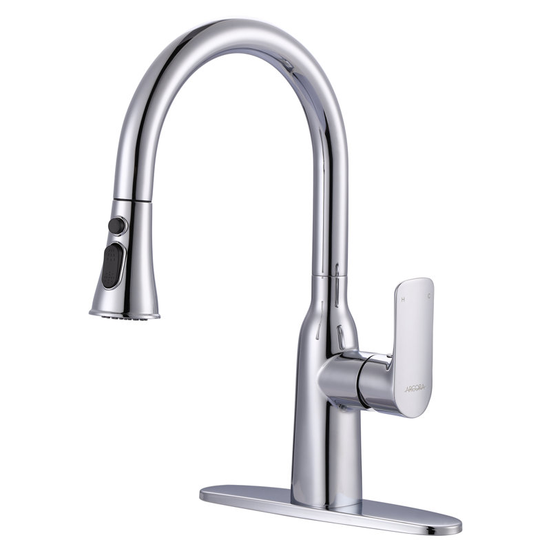 WOWOW Pull Out Kitchen Faucet, Chrome