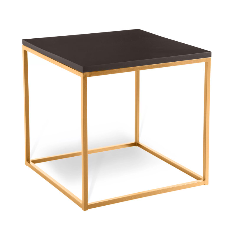 Chaplin Solid Wood End Table, Raven, Tuscan Gold