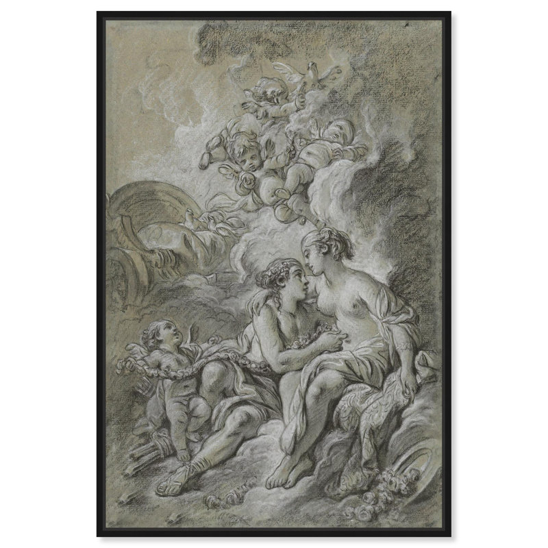 François François, toile classique par Art Remedy, H 16 po x l 11 po, Cadre noir