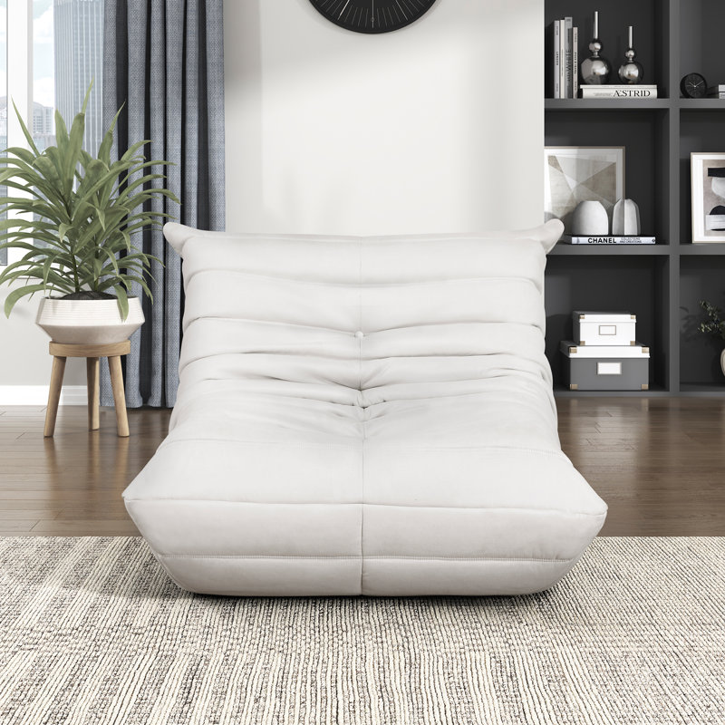 Luxury 33.5" Modern & Contemporary Accent Chair with Microfiber Fabric Cover, Button-Tufted Detail, High Resilience Foam