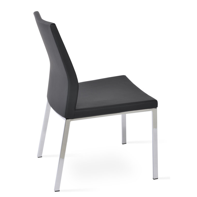 Chaise de salle à manger Pasha, Similicuir gris