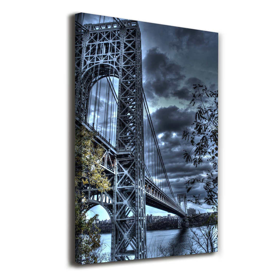 Die Brücke von New York - Kunstdrucke auf Leinwand - Wrapped Canvas