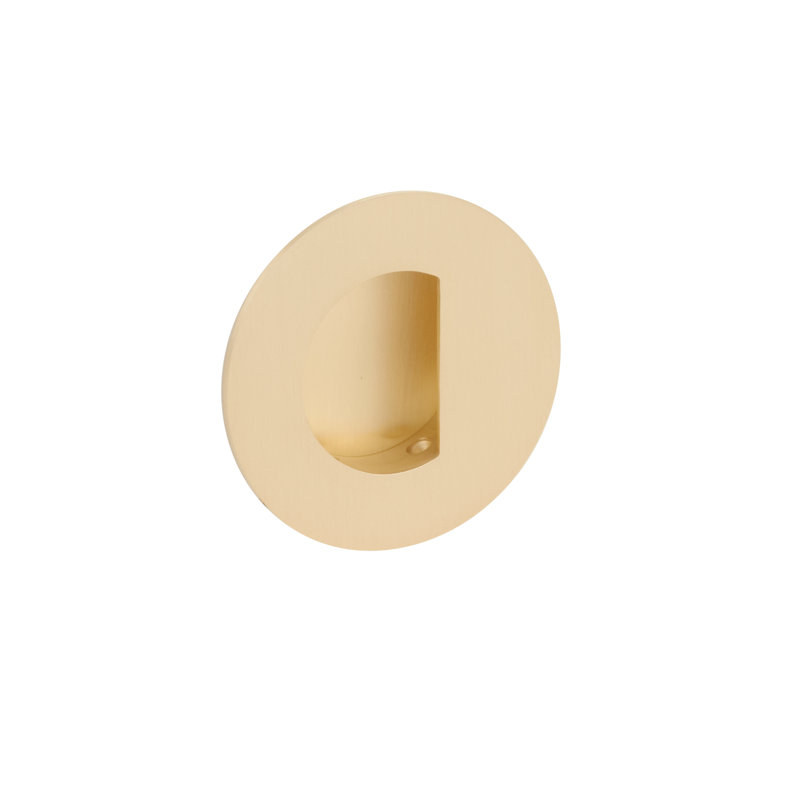 Poignée de porte ronde Emtek, Laiton satiné